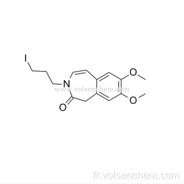 CAS 148870-57-9,7,8-diméthoxy-3- (3-iodopropyl) -1,3-dihydro-2H-3-benzazepin-2-one [Interprétaux d'hydrochlorure d'Ivabradine]